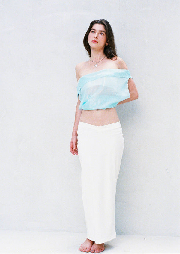 V Skirt in Milk