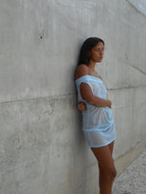 Dukan Dress in Blue Sparkle