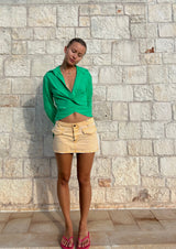 Wrap Shirt in Emerald
