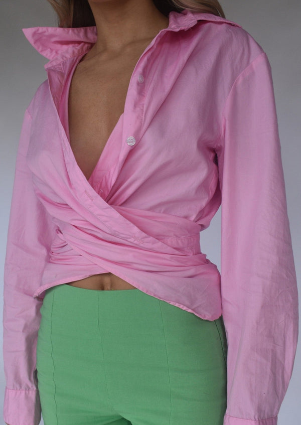 Wrap Shirt in Pink