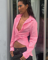 Wrap Shirt in Pink