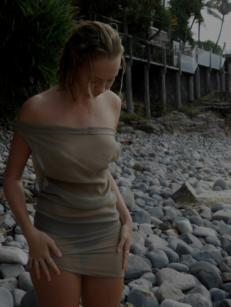 Dukan Dress in Taupe