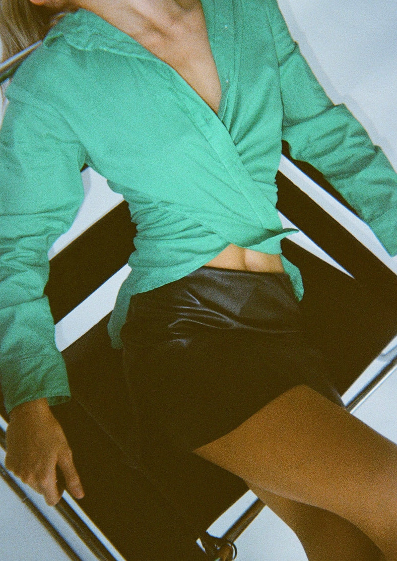 Wrap Shirt in Emerald