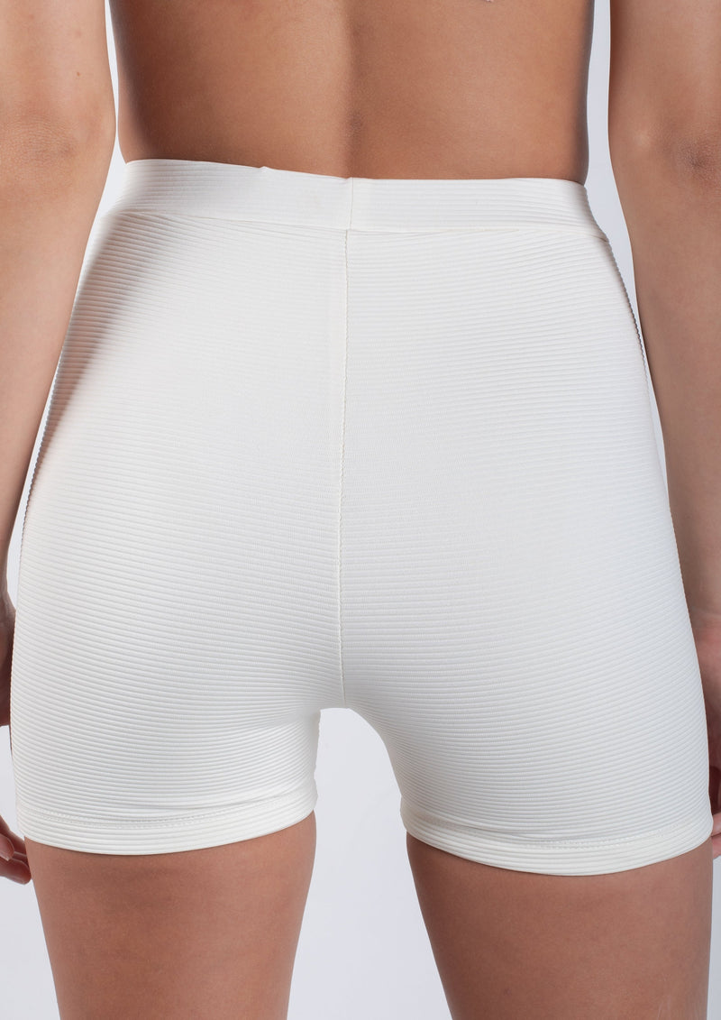 White rib bike pants
