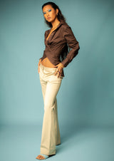 Wrap Shirt in Chocolate
