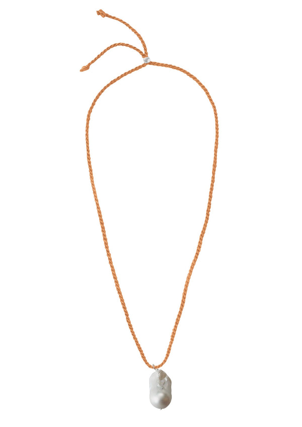 Pania Pearl Cord Necklace Orange